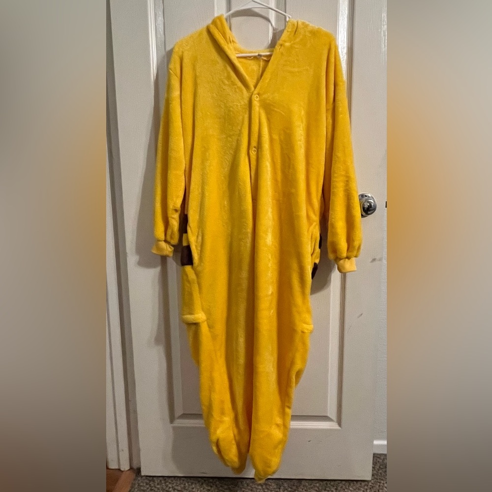 fuzzy pikachu onesie